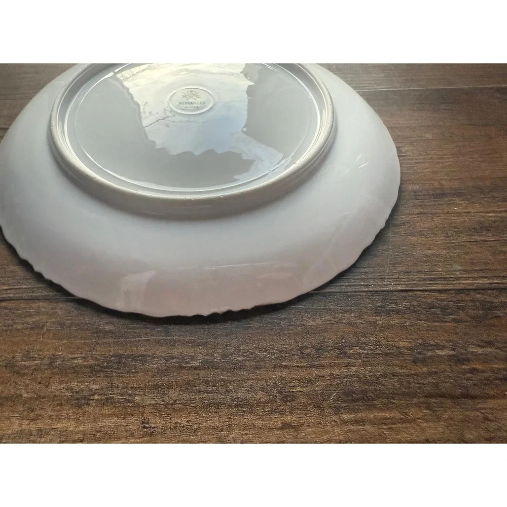 RC Versailles Bavaria Hand Painted Rose‎ Cabinet Plate Gold Scalloped Rim